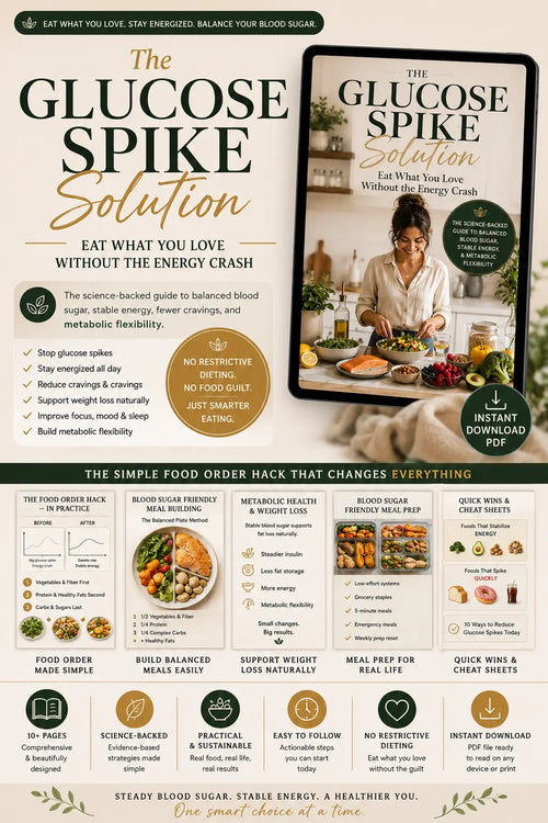 The Glucose Spike Solution — metabolic health PDF guide advert